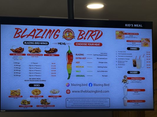 Menu photo 1 Blazing Bird Denver, CO Menu photo 1 Blazing Bird Denver, CO