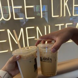 Yemeni latte and banana latte Yemeni latte and banana latte