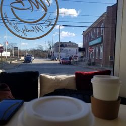 West Warwick - New coffee shop with views of the old brick buildings downtown