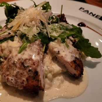 Pane Vino Osteria - Parmesan chicken with mascarpone risotto - Italian Near Me - Dallas, Texas