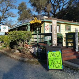 Exterior outside entrance of Cozy Oaks Cafe - Diamond Springs, California Exterior outside entrance of Cozy Oaks Cafe - Diamond Springs, California