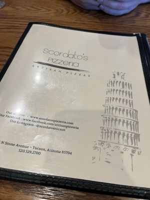 Menu photo 1 Scordato's Pizzeria Tucson, AZ
