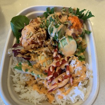 One Poke - Four Protein Scoops Large Poke Bowl - Hawaiian Near Me - El Segundo, California