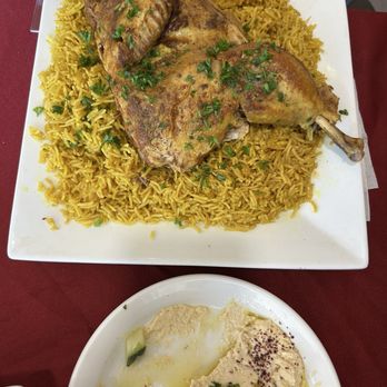 Hummus Kabab & Grill - Chicken Mandi over smoked rice - Middle Eastern Near Me - Winston-Salem, North Carolina