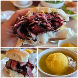 Juniors Cheesecake - Lunch special - Pastrami and matzoh ball soup.