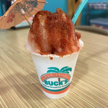 Bahama Buck's - Odessa, FL - a cup of ice cream with an umbrella - Desserts Near Me - Odessa, Florida