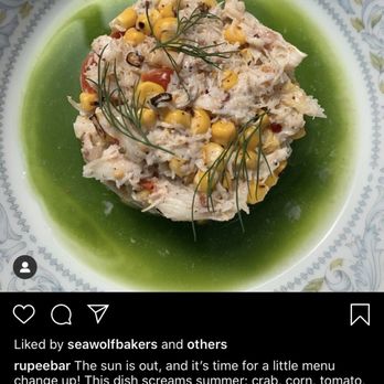 Rupee Bar - Restaurant representation of crab salad. - Sri Lankan Near Me - Seattle, Washington