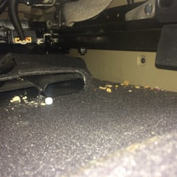 Under the drivers seat after the $140 "detail" service Under the drivers seat after the $140 "detail" service