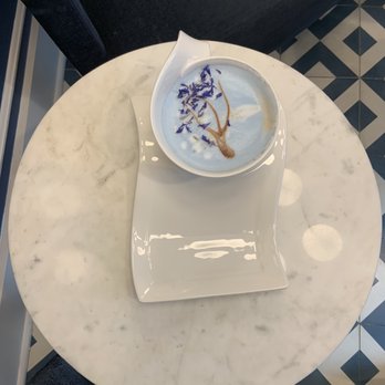 Café Georgetown - Daydream Latte (flavored with blue flower herbal tea) - Coffee & Tea Near Me - Washington, DC, District of Columbia