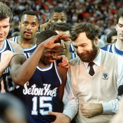 Seton Hall Pirates Men’s Basketball - Seton Hall's 1989 Final Four team with Andrew Gaze. Coached by PJ Carlesimo.