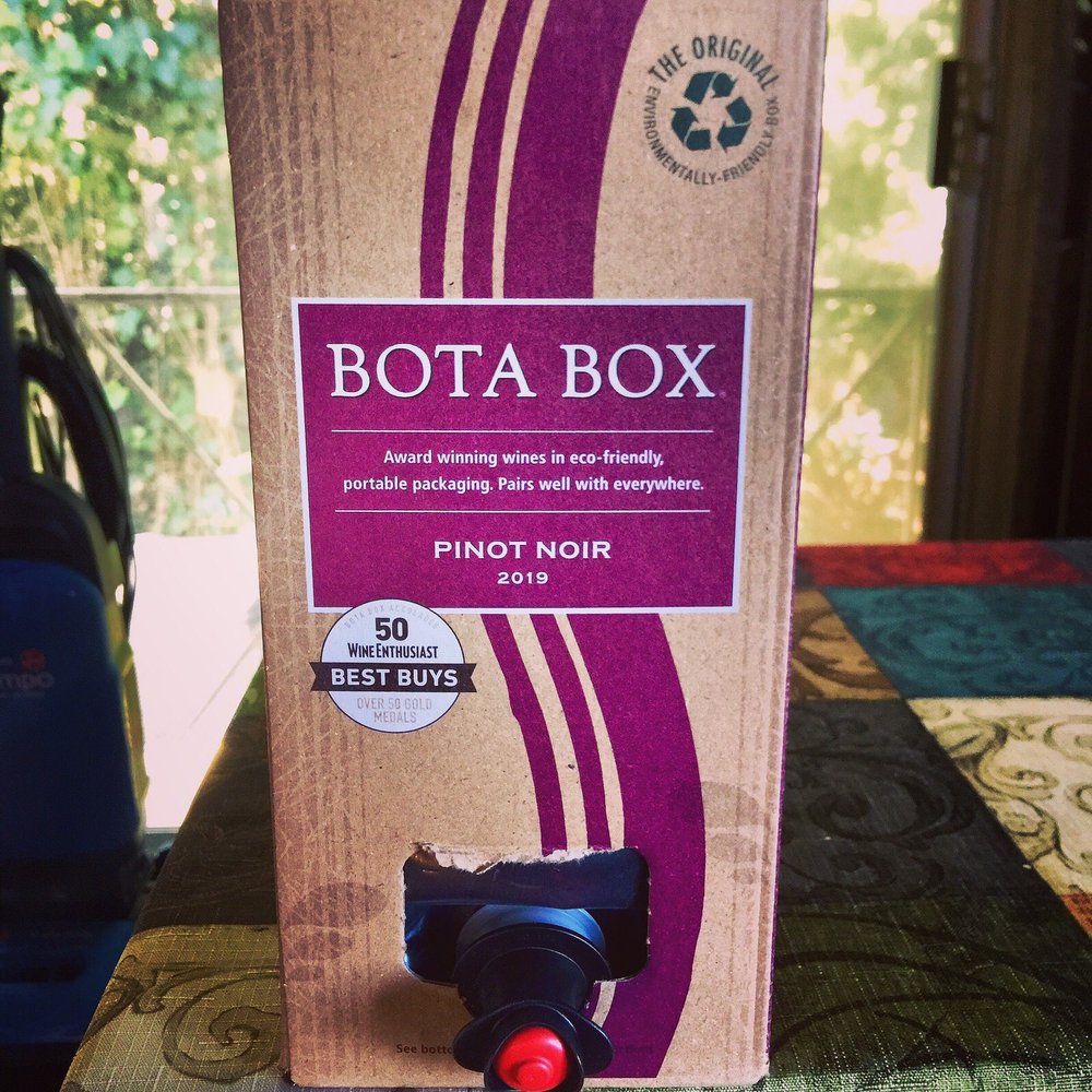 Bota Box wine is about $2 to $5 more expensive here than at Total Wine and More Bota Box wine is about $2 to $5 more expensive here than at Total Wine and More