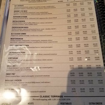 BJ's Restaurant & Brewhouse - Menu deep dish pizzas - New American Near Me - Mentor, Ohio BJ's Restaurant & Brewhouse - Menu deep dish pizzas - New American Near Me - Mentor, Ohio
