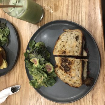 ESME - Shrueben sandwich + iced matcha latte - Coffee & Tea Near Me - Culver City, California