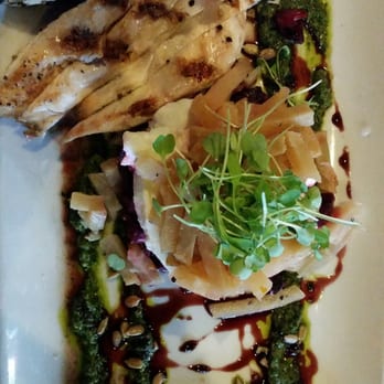 Foxhole Culinary Tavern - Beet Caprese Salad with chicken. Strange combination of ingredients that missed the mark. I'm glad I ordered the chicken so I wasn't hungry. - New American Near Me - Austin, Texas Foxhole Culinary Tavern - Beet Caprese Salad with chicken. Strange combination of ingredients that missed the mark. I'm glad I ordered the chicken so I wasn't hungry. - New American Near Me - Austin, Texas
