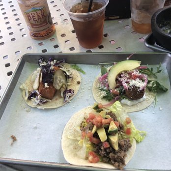 Circo - Circo street tacos. Upper left Nashville Hot right Edamame falafel bottom Impossible Street - Mexican Near Me - Sarasota, Florida