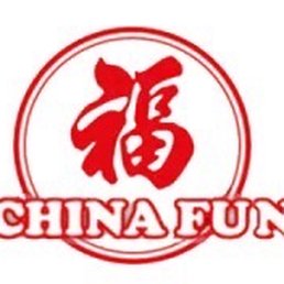 The logo features a red Chinese character within a circle, with the words 'CHINA FUN' below in red, representing an authentic Chinese restaurant.
