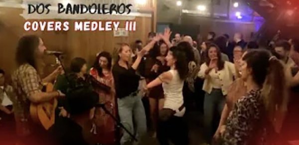 Private Events - "Powerful as a band! The right energy at any volume will bring that background music for your ceremony/event opening and will satisfy the dancing crowd as well". Dos Bandoleros it's a Spanish Rumba/Latin Fusion music duo. To ensure you get exactly what you need, they can also perform as a trio, quartet, or quintet. The duo combines original songs with covers, and their repertoire spans from the '70s through the present, ranging from Raphael, and Vicente Fernandez to C Tangana, Gypsy Kings, Manu Chao or The Beatles. (request their song list) Fresh, local, and organic Rumba/Latin Fusion music ready to be served! Imagine a late-night jam session where Rumba Flamenca legends like Peret and the Gipsy Kings gather after dinner. Suddenly, the Buena Vista Social Club band joins in. With only Spanish guitars, a cajón, a kazoo, and the rhythm of their hands, they create an unforgettable fusion, jamming and blending their unique styles into a night of music and fun that lasts until dawn. Private Events - "Powerful as a band! The right energy at any volume will bring that background music for your ceremony/event opening and will satisfy the dancing crowd as well". Dos Bandoleros it's a Spanish Rumba/Latin Fusion music duo. To ensure you get exactly what you need, they can also perform as a trio, quartet, or quintet. The duo combines original songs with covers, and their repertoire spans from the '70s through the present, ranging from Raphael, and Vicente Fernandez to C Tangana, Gypsy Kings, Manu Chao or The Beatles. (request their song list) Fresh, local, and organic Rumba/Latin Fusion music ready to be served! Imagine a late-night jam session where Rumba Flamenca legends like Peret and the Gipsy Kings gather after dinner. Suddenly, the Buena Vista Social Club band joins in. With only Spanish guitars, a cajón, a kazoo, and the rhythm of their hands, they create an unforgettable fusion, jamming and blending their unique styles into a night of music and fun that lasts until dawn.