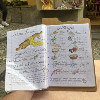 La Lanterna - Impressive menu art - Italian Near Me - Bellagio, LC La Lanterna - Impressive menu art - Italian Near Me - Bellagio, LC