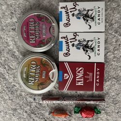 Candy Attic - Retro Sours, Candy Cigarettes, root beer stick