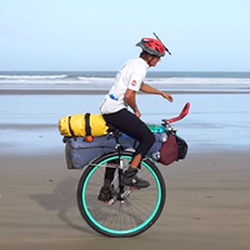 Bikemobile - Ed Pratt is the only man to Unicycle Around The World.