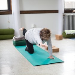 This posture is not as easy as it looks. Ellenanne Yoga Studio, LLC and teach you the supports you need to find ease in any posture.