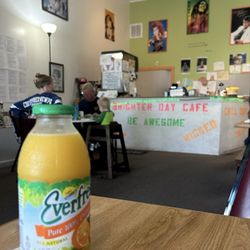 Orange juice & front counter