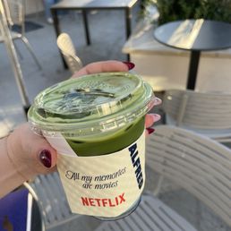 Iced lavender matcha