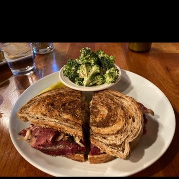 John Wright Restaurant - Reuben with broccoli salad - New American Near Me - Wrightsville, Pennsylvania