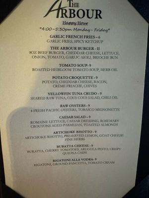 Menu photo 3 The Arbour Pasadena, CA Menu photo 3 The Arbour Pasadena, CA