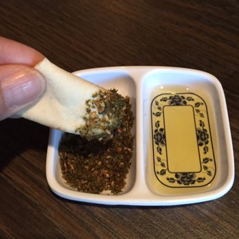 Open Sesame - Pita with Herbs & Olive Oil Dip - Lebanese Near Me - Dallas, Texas