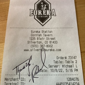 The Eureka Station - Eureka Station.  Our wonderful server, Rachel. - New American Near Me - Silverton, Colorado