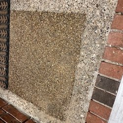 Straight Line Foundation Repair & Drainage - Front porch that had been jack-hammered, you cannot tell after their beautiful finish work.
