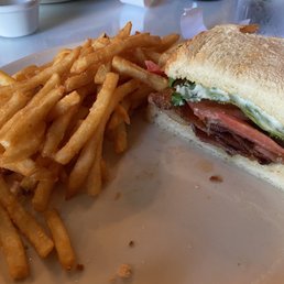 BLT with French fries - already half eaten by the time I remembered a picture