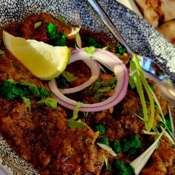 Le Raaj - Lamb Hara Masala. Just amazing with medium spice. - Indian Near Me