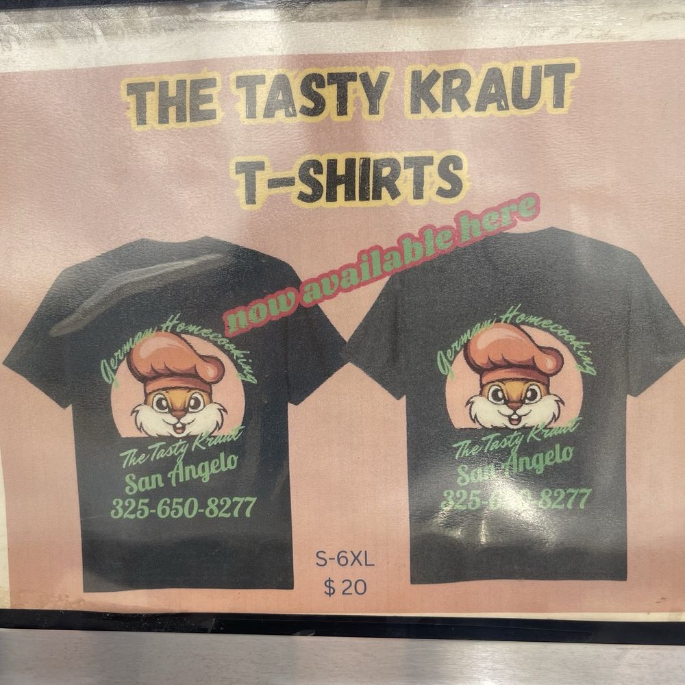 The Tasty Kraut - Need a T-shirt? - Food Trucks Near Me - San Angelo, Texas The Tasty Kraut - Need a T-shirt? - Food Trucks Near Me - San Angelo, Texas