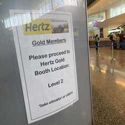 Hertz Rent A Car - Don't follow the instructions. The two people on floor two will simply tell you to go downstairs.