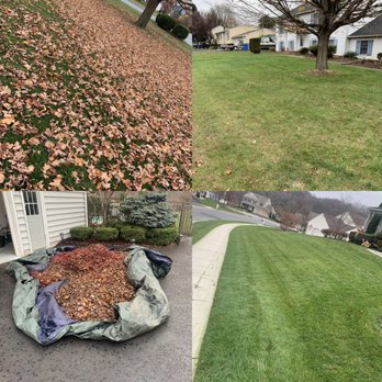 Karaki Landscaping - a leaf pile in front of a house - Snow Removal Near Me Karaki Landscaping - a leaf pile in front of a house - Snow Removal Near Me