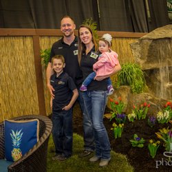 O'Neil Enterprises - Outdoor Waterfall.  And the family!