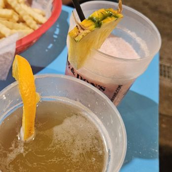 Clare and Don's - Beer on tap and an alcoholic slushie drink - disappointing portions. - Seafood Near Me - Falls Church, Virginia