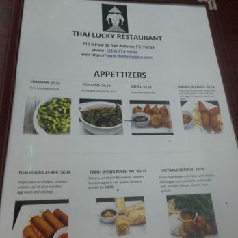 Thai Lucky - Menu - Thai Near Me - San Antonio, Texas