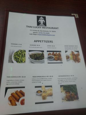Menu photo 2 Thai Lucky San Antonio, TX