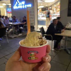 Cookie flavored gelato - the base tasted like nilla wafers with chocolate cookie chunks mixed in