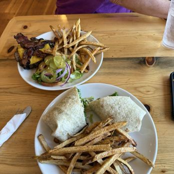 Odell Lake Resort Restaurant - Chicken wrap with homemade fries! Bacon Cheeseburger with fries! The stuffed baked potato great too! - New American Near Me - Crescent Lake, Oregon Odell Lake Resort Restaurant - Chicken wrap with homemade fries! Bacon Cheeseburger with fries! The stuffed baked potato great too! - New American Near Me - Crescent Lake, Oregon