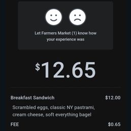 the price of the pastrami stand