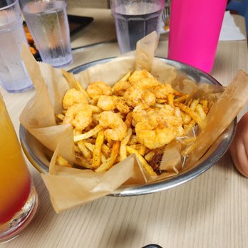 Down the Hatch Maui - Popcorn shrimp kids meal, comes with a drink and a dole whip - Seafood Near Me - Lahaina, Hawaii
