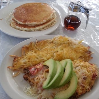 Lumberjack Cafe - California Omelette with hashbrowns and order of 2buttermilk pancakes! - Breakfast & Brunch Near Me - Big Bear City, California Lumberjack Cafe - California Omelette with hashbrowns and order of 2buttermilk pancakes! - Breakfast & Brunch Near Me - Big Bear City, California