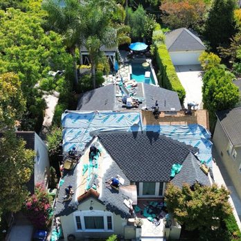 Complete Roofing - Aerial view of nearly complete house - Roofing Near Me - Los Angeles, California Complete Roofing - Aerial view of nearly complete house - Roofing Near Me - Los Angeles, California