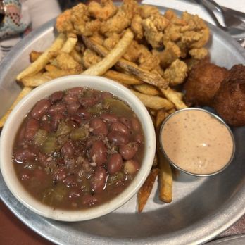 Lazy Pete's - Crawfish Basket w red beans and rice - Cajun/Creole Near Me - Little Rock, Arkansas Lazy Pete's - Crawfish Basket w red beans and rice - Cajun/Creole Near Me - Little Rock, Arkansas