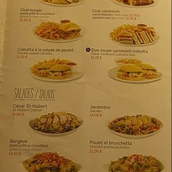 St-Hubert - Montreal St Hubert Delivery Menu 2018