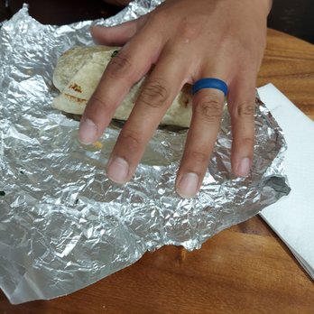 Tacos El Superior - Chicken burrito...smaller than my husband's hand. Lol. No joke...this is the size. - Mexican Near Me - Lancaster, California Tacos El Superior - Chicken burrito...smaller than my husband's hand. Lol. No joke...this is the size. - Mexican Near Me - Lancaster, California